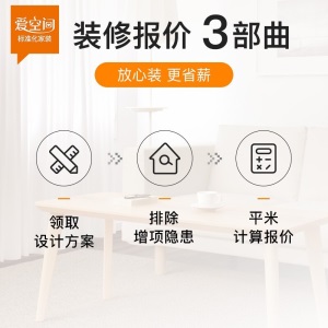 爱空间 家装公司装潢设计施工全包 环保家装新房装修三居室客厅翻新旧房改造 家庭装修设计全屋装修服务